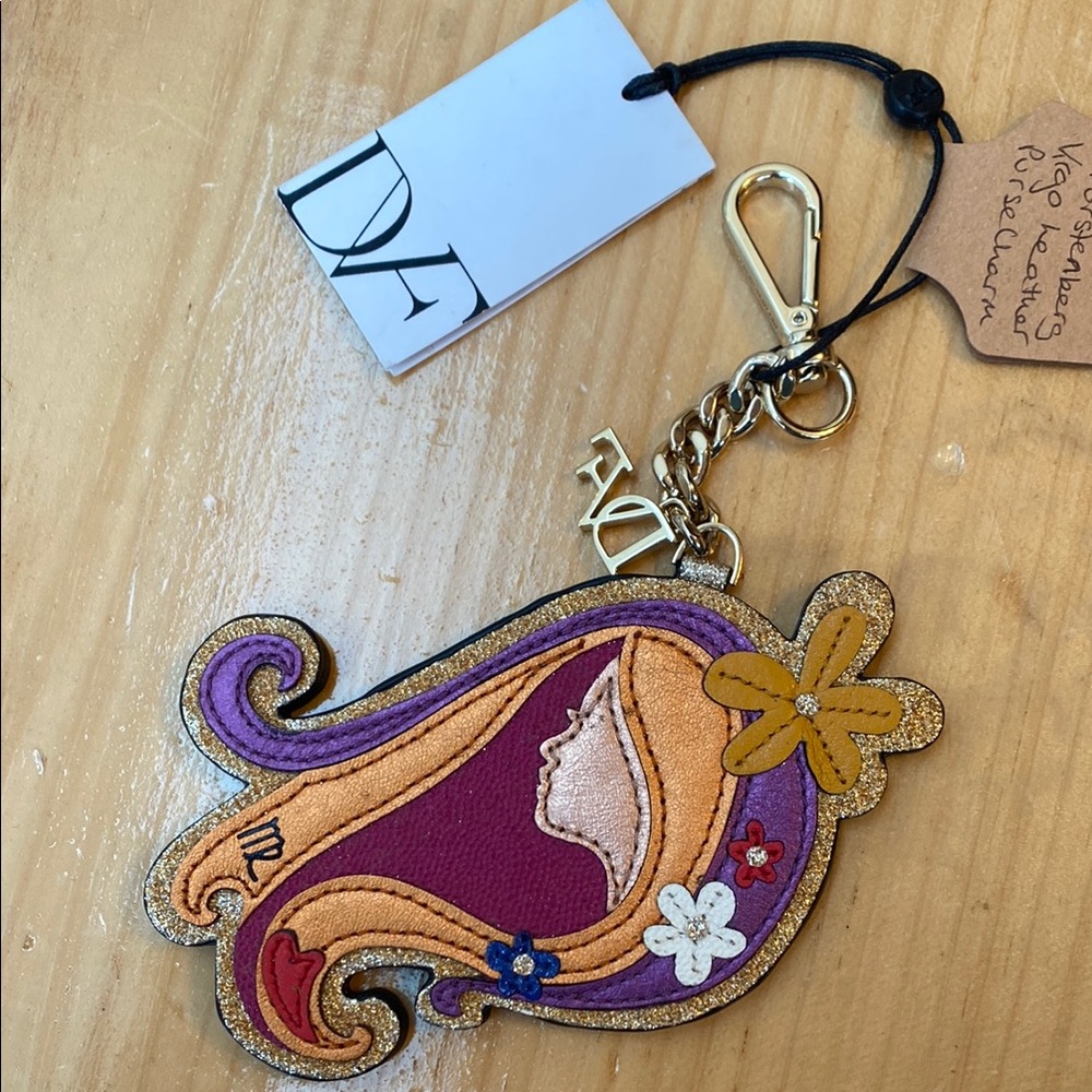 Diane con Furstenberg Leather Virgo Woman Leather Purse Charm